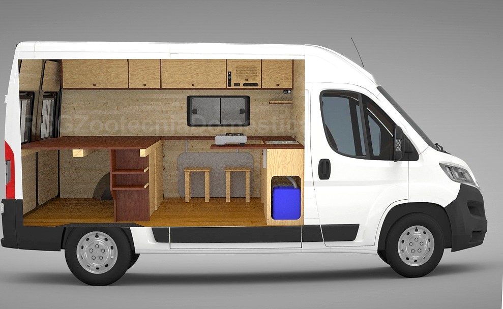 Furgo camper cocina
